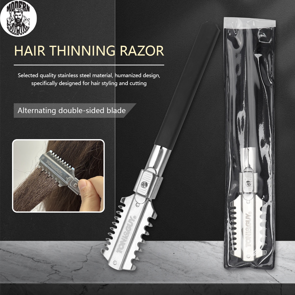 Men'S Grooming Tape - Pisau Cukur Rambut Double-Edge Salon, Alat