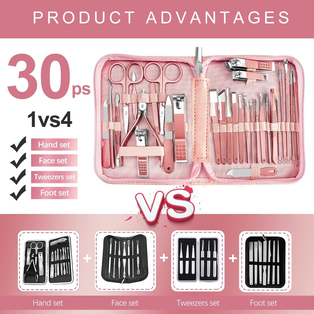 Set Manikur Profesional 30-in- - Men'S Grooming Products Kit ulasan dan harga