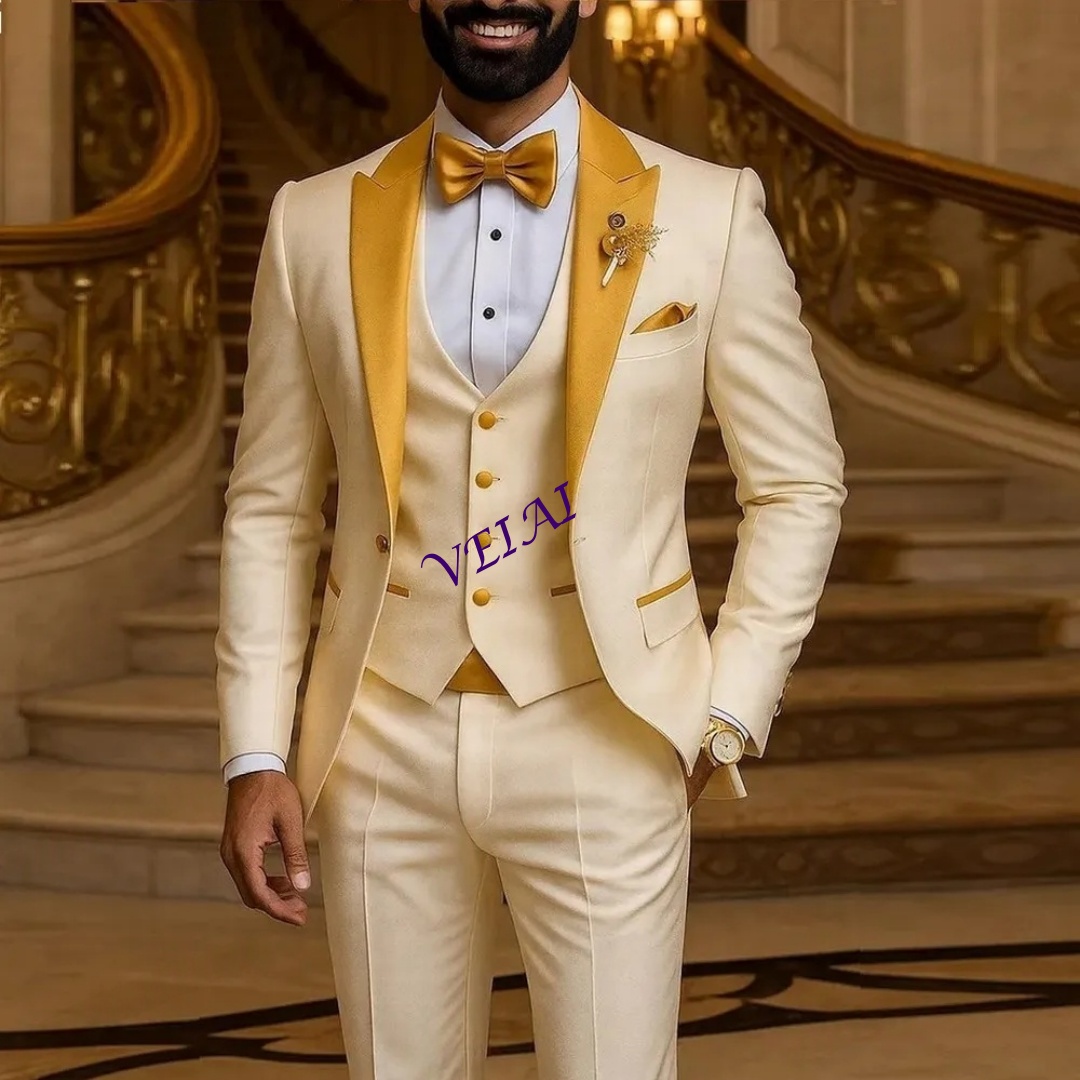 Jas Pria Formal Warna Ivory de - Men'S Grooming Jacket ulasan dan harga