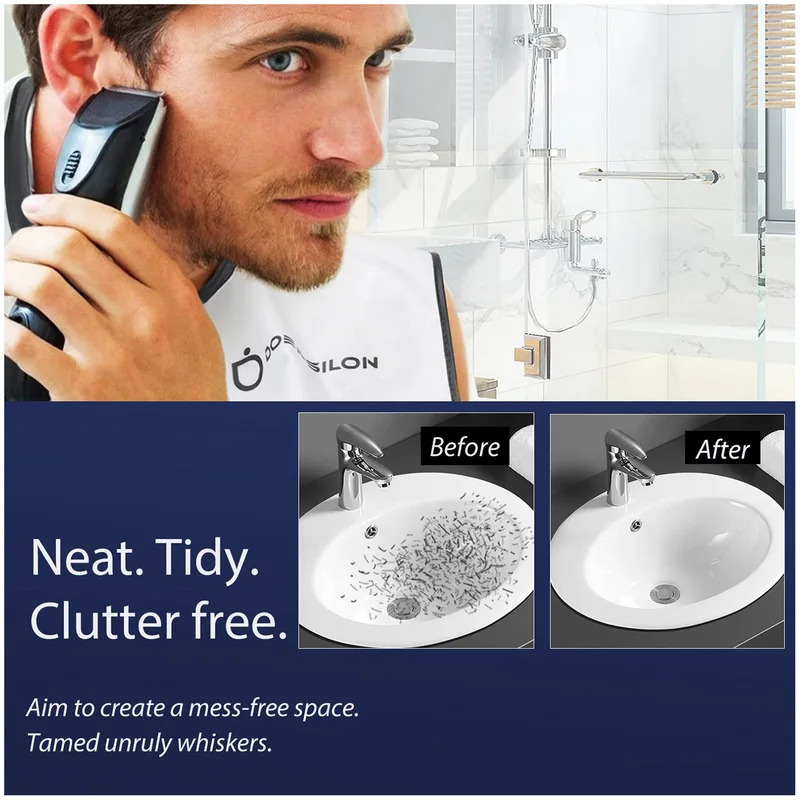 1pc Apron Cukur Jenggot Pria,  - Men'S Grooming Mirror ulasan dan harga